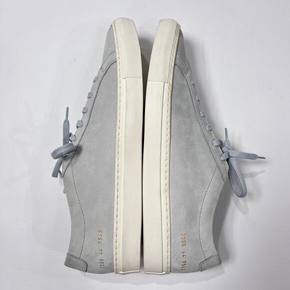 COMMON PROJECTS Achilles Low Sneakers Grey Nubuck 2366 EU 44 US 11 Shoes ITALY - Picture 9 of 13
